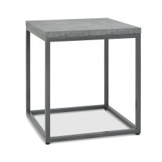 Home Origins Degas Zinc & Dark Grey Side Table - front angle shot