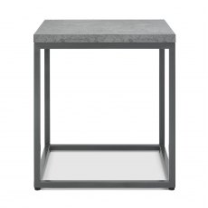 Home Origins Degas Zinc & Dark Grey Side Table - front on