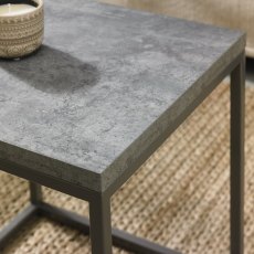 Home Origins Degas Zinc & Dark Grey Side Table - feature top