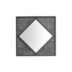 Home Origins Degas Zinc & Dark Grey Wall Mirror - square
