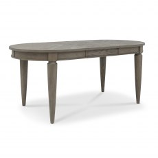 Home Origins Monet Silver Grey 4-6 Seat Extending Dining Table- front angle extended