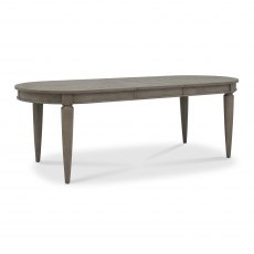 Home Origins Monet Silver Grey 6-8 Seat Extending Dining Table- front angle extended