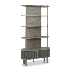 Home Origins Monet Silver Grey Open Display Unit- front angle