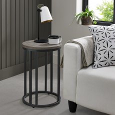 Home Origins Monet Silver Grey Side Table- feature