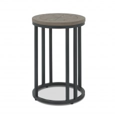 Home Origins Monet Silver Grey Side Table- front angle