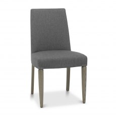 Home Origins Monet Silver Grey Upholstered Chair- Slate Grey Fabric- front angle