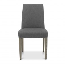 Home Origins Monet Silver Grey Upholstered Chair- Slate Grey Fabric- front on