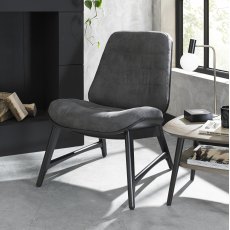 Home Origins Tuxen Peppercorn Casual Chair- Dark Grey Fabric- feature