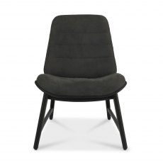 Home Origins Tuxen Peppercorn Casual Chair- Dark Grey Fabric- front on