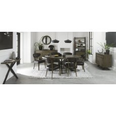 Home Origins Bosco Fumed Oak 6 Seater Dining Table & 6 Bosco Fumed Oak Upholstered Chairs- Old West Vintage- lifestyle