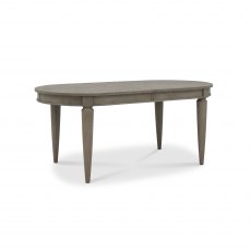 Home Origins Monet Silver Grey 6-8 Seater Dining Table & 6 Monet Silver Grey Upholstered Chairs- Slate Grey Fabric- table fro