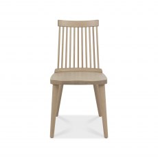 Home Origins Hopper Dark Grey & Scandi Oak 4-6 Seater Dining Table & 4 Johansen Spindle Chairs- Scandi Oak- chair front