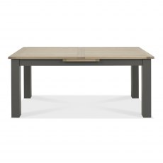 Home Origins Hopper Dark Grey & Scandi Oak 6-8 Seater Dining Table & 6 Johansen Spindle Chairs- Scandi Oak- table front