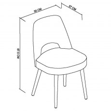 Home Origins Tuxen Weathered Oak & Peppercorn 6-8 Seater Dining Table & 6 Tuxen Peppercorn Upholstered Chairs- Old West