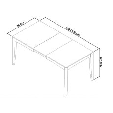 Jasper Oak 4-6 Extension Table