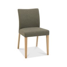 Jasper Oak Low Back Upholstered Chairs in a Black Gold Fabric
