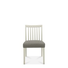 Jasper Soft Grey Low Back Slatted Chairs in a Titanium Fabric