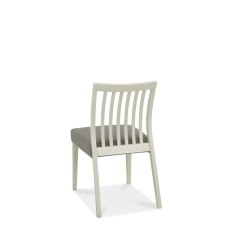Jasper Soft Grey Low Back Slatted Chairs in a Titanium Fabric