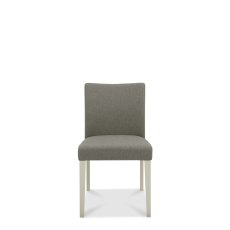 Jasper Soft Grey Low Back Upholstered Chairs in a Titanium Fabric