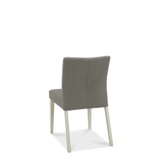 Jasper Soft Grey Low Back Upholstered Chairs in a Titanium Fabric