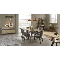 Home Origins Garner Aged Oak 6 Seater Dining Table - lifestyle shot