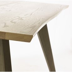 Home Origins Garner Aged Oak 6 Seater Dining Table - close up table shot