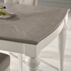 Miller Grey Washed Oak & Soft Grey 4-6 Extension Table