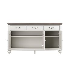 Miller Grey Washed Oak & Soft Grey Wide Sideboard