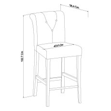 Miller Soft Grey Upholstered Bar Stools in Grey Bonded Leather