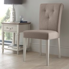 Miller Soft Grey Upholstered Chairs in Pebble Grey Fabric