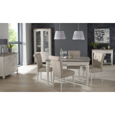Miller Soft Grey Upholstered Chairs in Pebble Grey Fabric