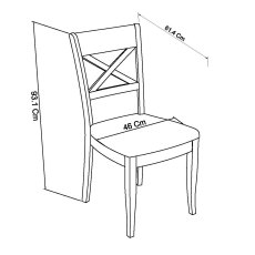 Miller Soft Grey X Back Chairs in Grey Bonded Leather