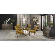 Varela Fumed Oak 4 Seater Circular Dining Table