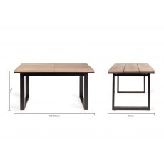 Turner Weathered Oak 4-6 Seater Dining Table