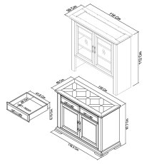 Rivera Two Tone Glazed Dresser