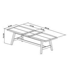 Rosen Rustic Oak 6 - 8 Seater Dining Table