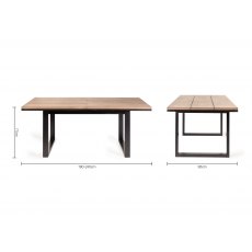 Turner Weathered Oak 6-8 Seater Dining Table