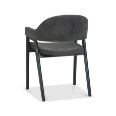 Rosen Peppercorn Upholstered Dark Grey Fabric Arm Chairs