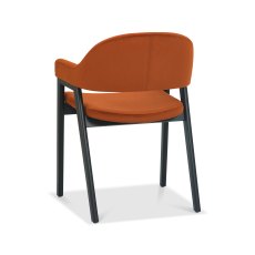 Rosen Peppercorn Upholstered Rust Velvet Fabric Arm Chairs