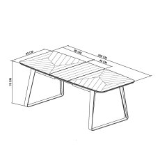 Castello Weathered Oak & Peppercorn 4-6 Seater Extension Dining Table