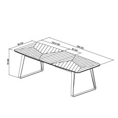 Castello Weathered Oak & Peppercorn 6-8 Seater Extension Dining Table