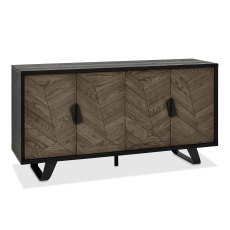 Castello Weathered Oak & Peppercorn Wide Sideboard