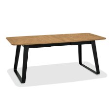 Castello Rustic Oak & Peppercorn 4-6 Seater Extension Dining Table