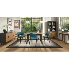 Castello Rustic Oak & Peppercorn 4-6 Seater Extension Dining Table