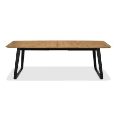Castello Rustic Oak & Peppercorn 6-8 Seater Extension Dining Table