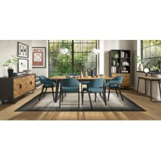 Castello Rustic Oak & Peppercorn 6-8 Seater Extension Dining Table