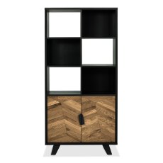 Castello Rustic Oak & Peppercorn Display Cabinet