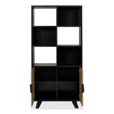 Castello Rustic Oak & Peppercorn Display Cabinet