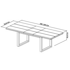 Turner Dark Oak 6-8 Dining Table