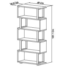 Turner Dark Oak Open Display Unit